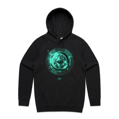 ETHEREUM III - Mens Pocket Hoodie - FRONT PRINT