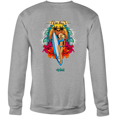 ONE LOVE (W) - Womens Sweatshirt - BACK PRINT