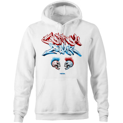 FACE 2 FACE - Mens Pocket Hoodie - FRONT PRINT