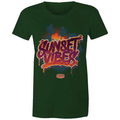 SUNSET VIBES (W) - Womens T-Shirt - FRONT PRINT