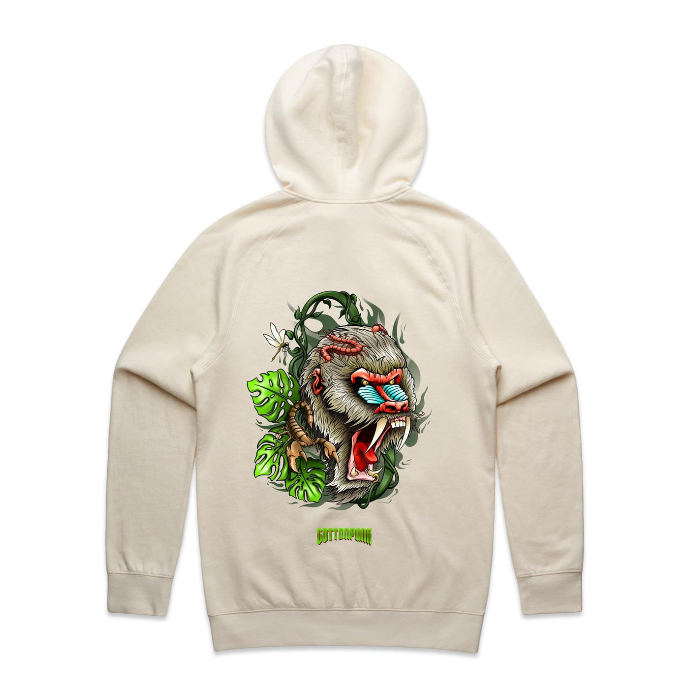 BABOON - Mens Pocket Hoodie - BACK PRINT