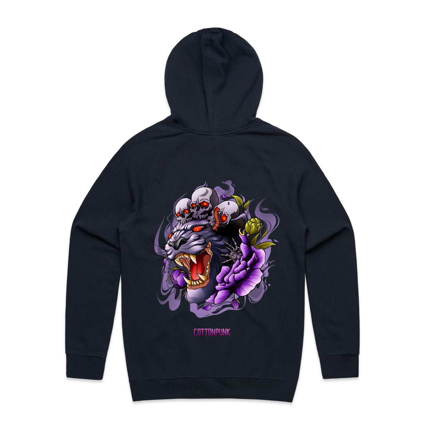 PANTHER - Mens Pocket Hoodie - BACK PRINT