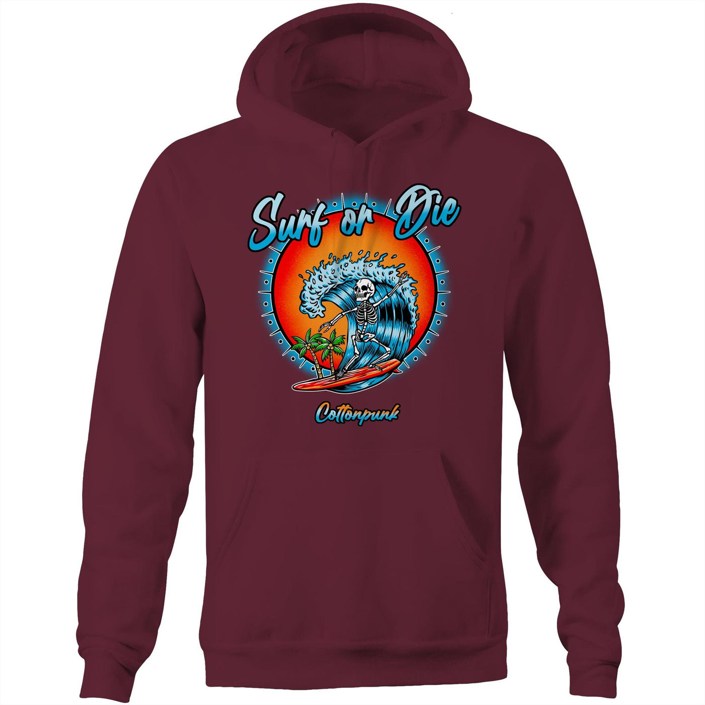 DYING FOR A SURF - Mens Pocket Hoodie - FRONT PRINT