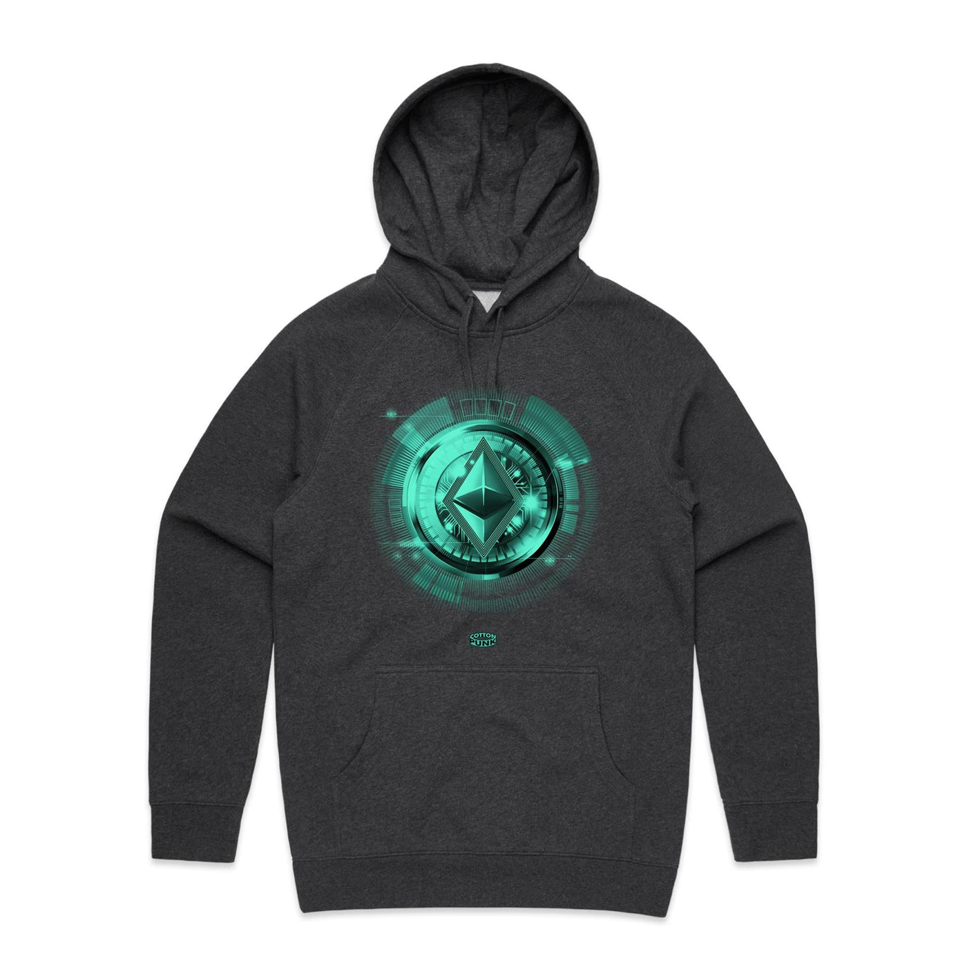 ETHEREUM III - Mens Pocket Hoodie - FRONT PRINT