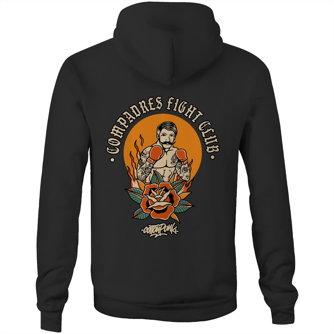 COMPADRES - Mens Pocket Hoodie - BACK PRINT