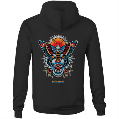 TIGERMOTH - Mens Pocket Hoodie - BACK PRINT