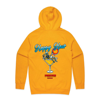 HAPPY HOUR FOREVER  - Mens Pocket Hoodie - BACK PRINT