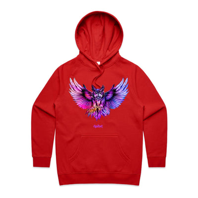 NIGHT HUNTER (W) - Womens Pocket Hoodie - FRONT PRINT