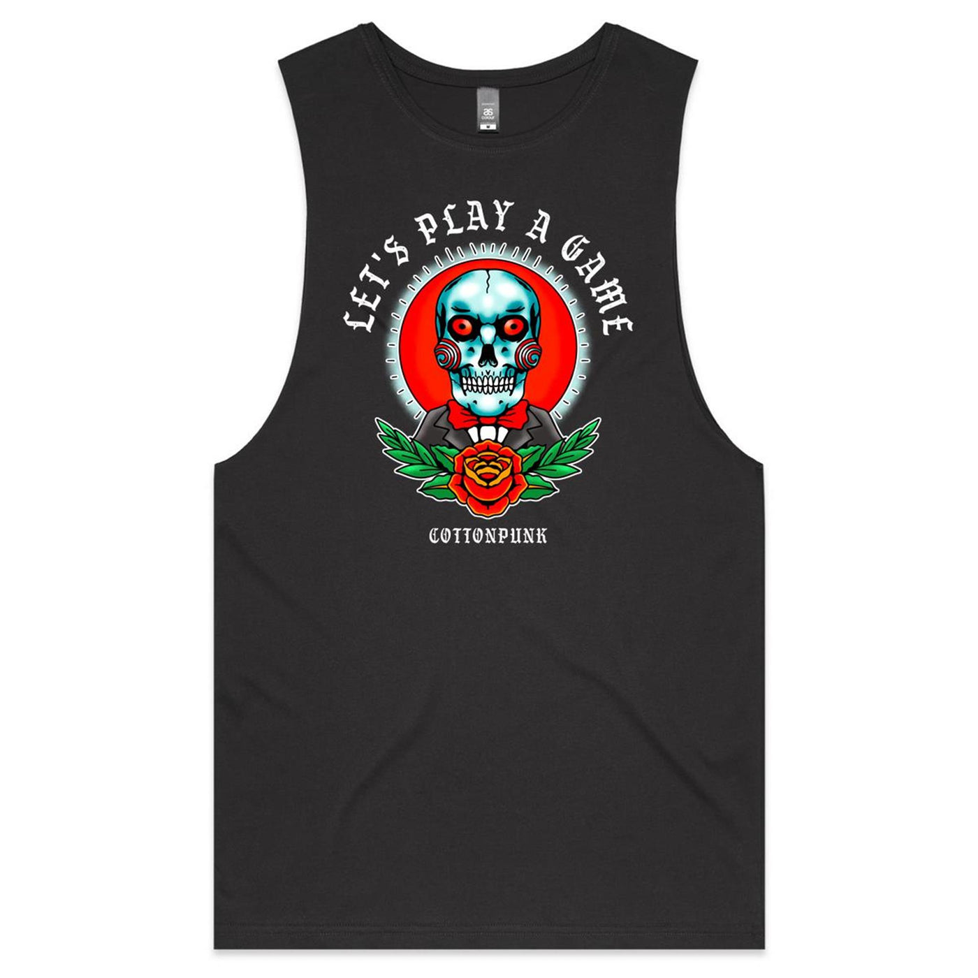 LET'S PLAY A GAME - Mens Sleeveless T-Shirt - FRONT PRINT