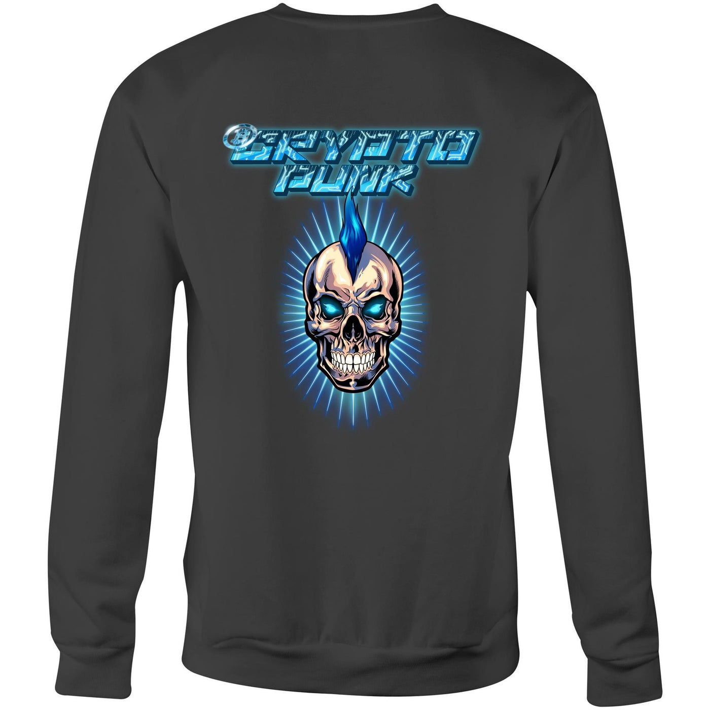 CRYPTO PUNK - Mens Sweatshirt - BACK PRINT