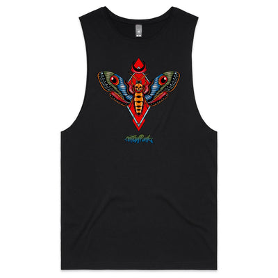 MOTH - Mens Sleeveless T-Shirt - FRONT PRINT