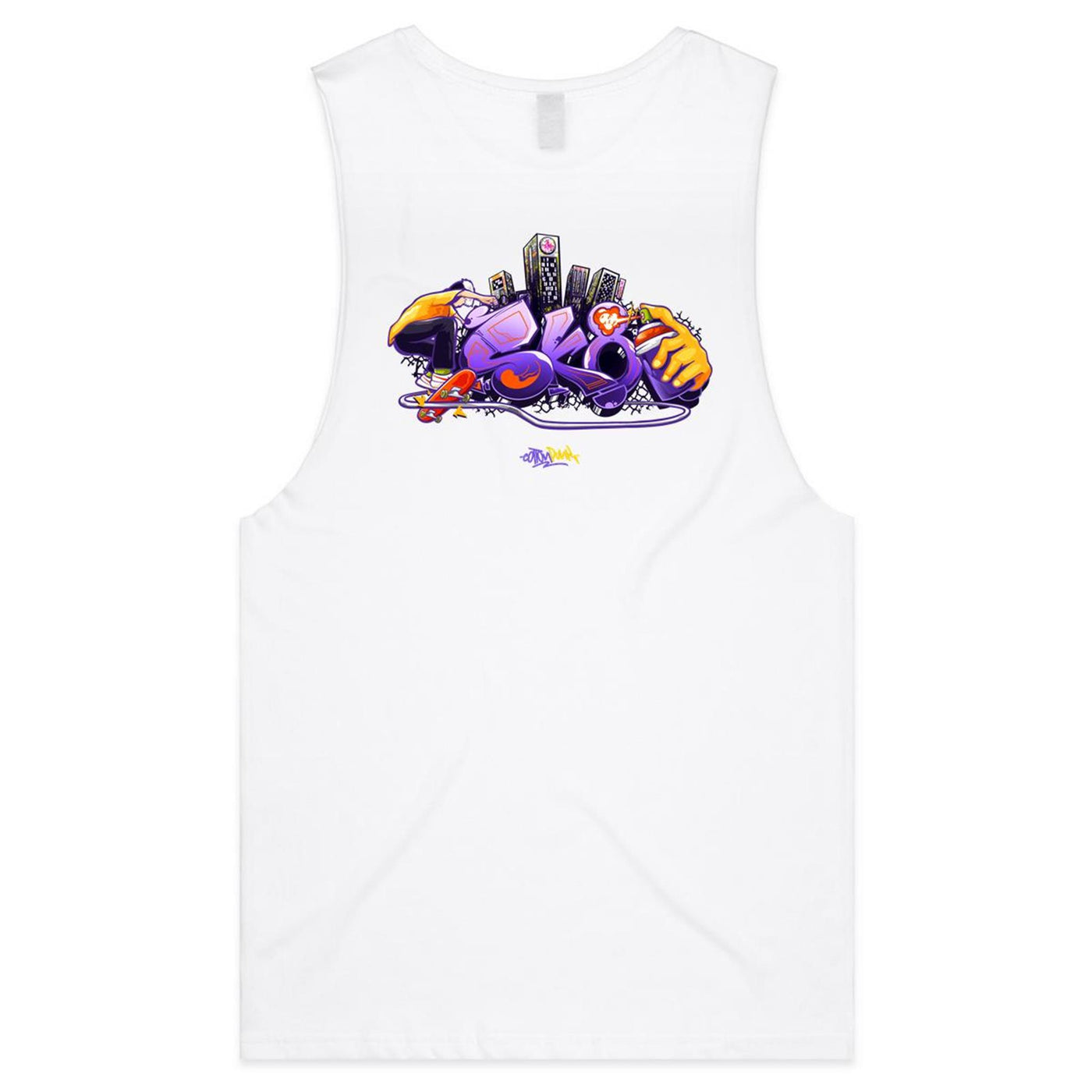 SK8 - Mens Sleeveless T-Shirt - BACK PRINT