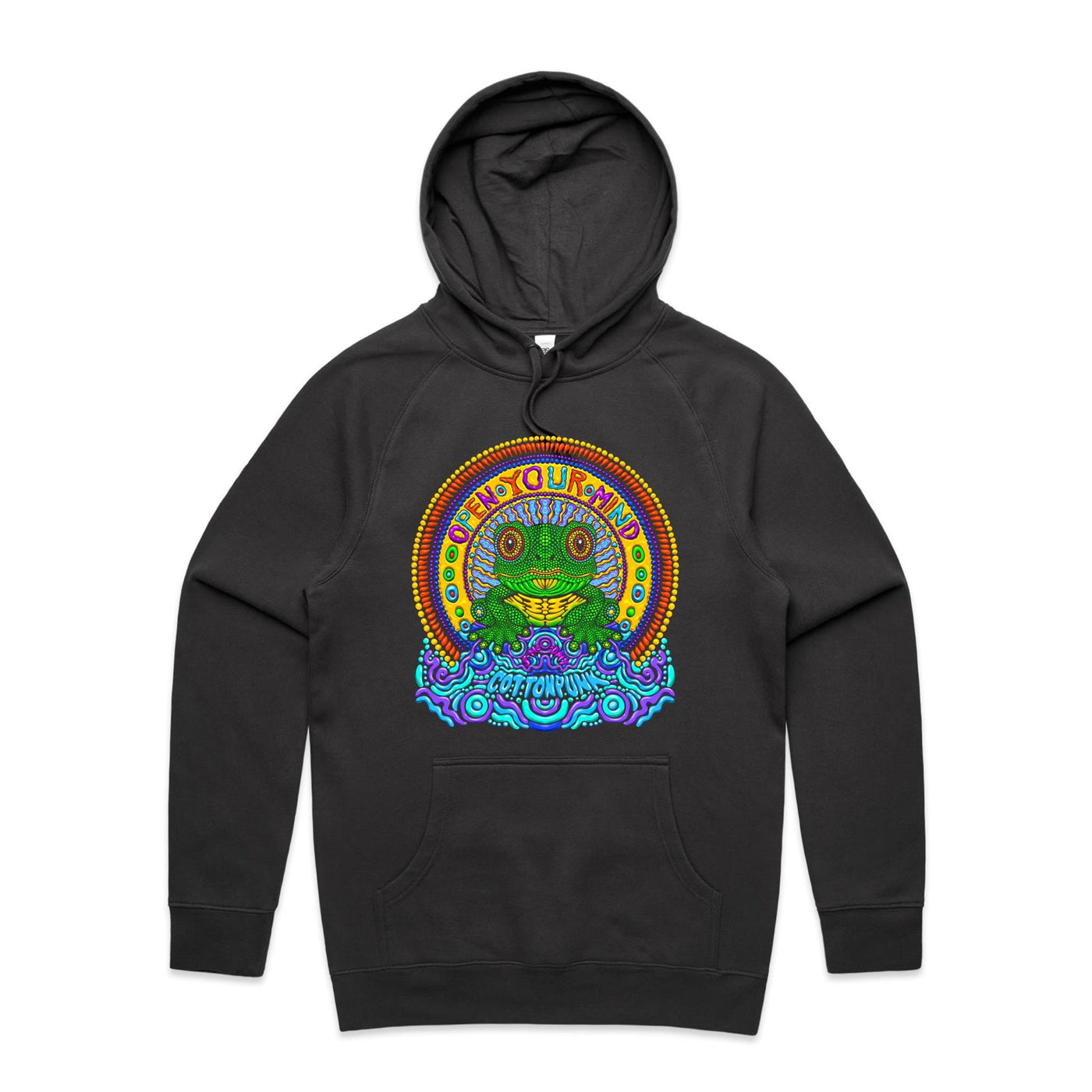 OPEN YOUR MIND - Mens Pocket Hoodie - FRONT PRINT