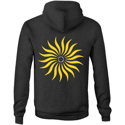 FOLLOW THE SUN II - Mens Pocket Hoodie - BACK PRINT