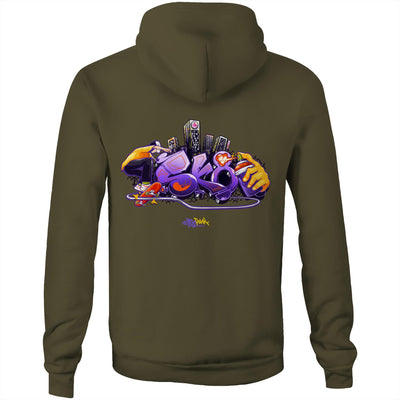 SK8 - Mens Pocket Hoodie - BACK PRINT