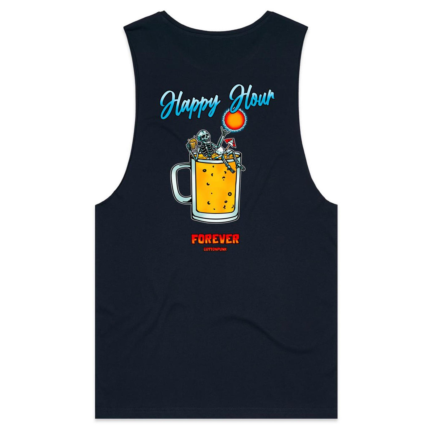 IS IT STILL HAPPY HOUR? - Mens Sleeveless T-Shirt - BACK PRINT