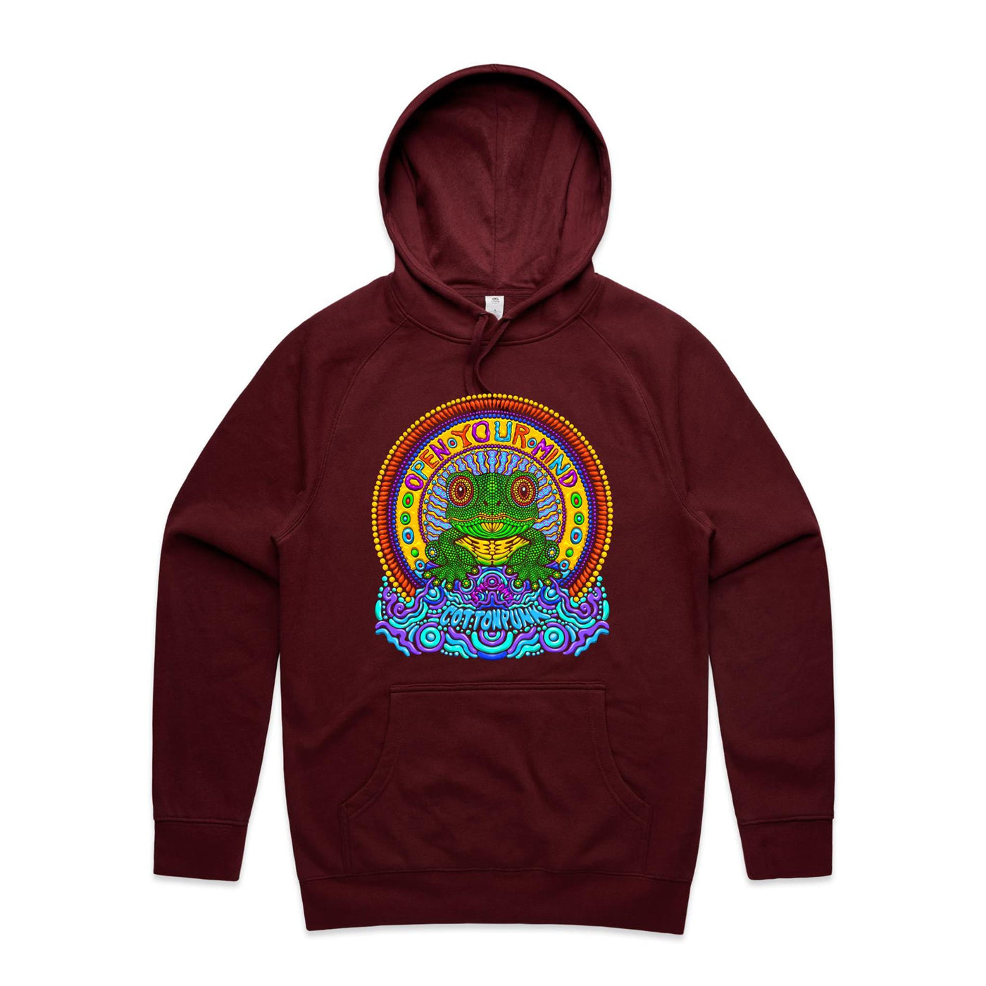 OPEN YOUR MIND - Mens Pocket Hoodie - FRONT PRINT