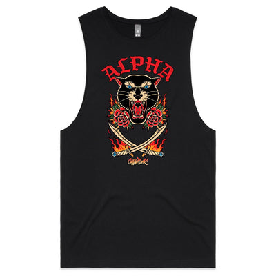 ALPHA - Mens Sleeveless T-Shirt - FRONT PRINT