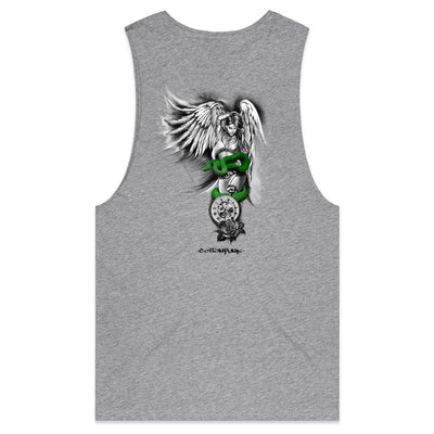 SINFUL BEAUTY - Mens Sleeveless T-Shirt - BACK PRINT