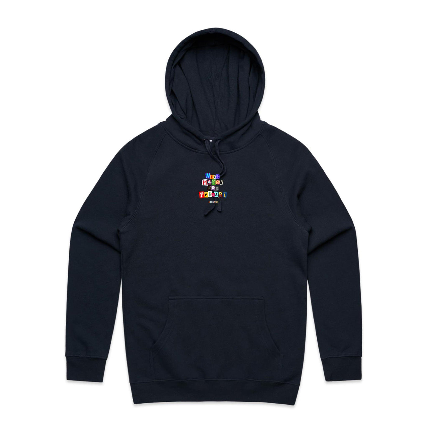 NEED MONEY 4 FERRARI - Mens Pocket Hoodie - BACK PRINT