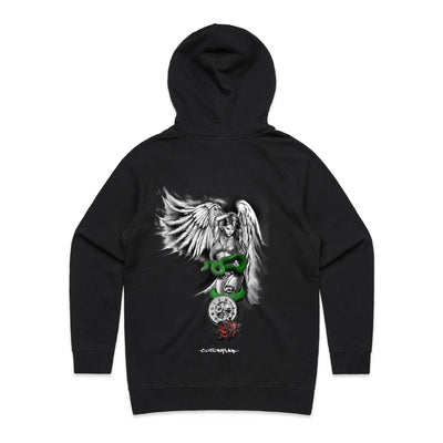 SINFUL BEAUTY (W) - Womens Pocket Hoodie - BACK PRINT