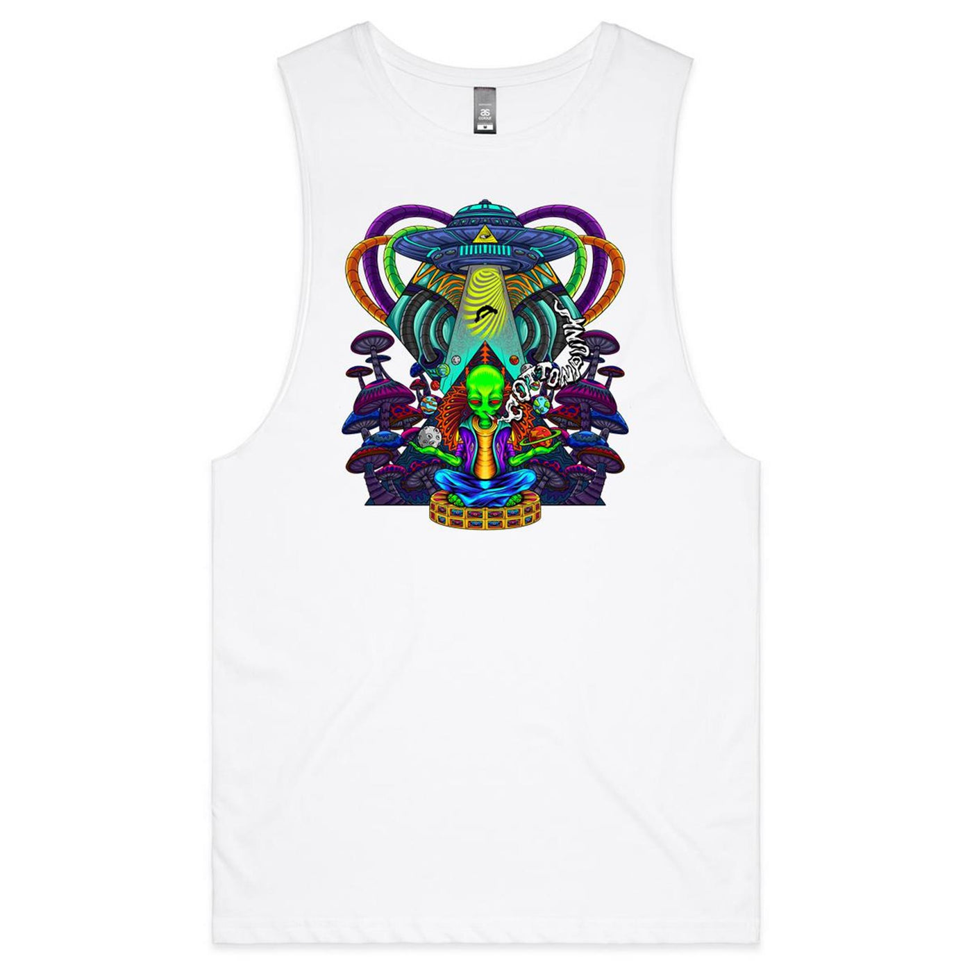 SPACE'D INVADERS - Mens Sleeveless T-Shirt - FRONT PRINT