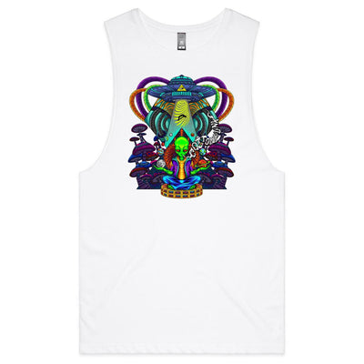 SPACE'D INVADERS - Mens Sleeveless T-Shirt - FRONT PRINT