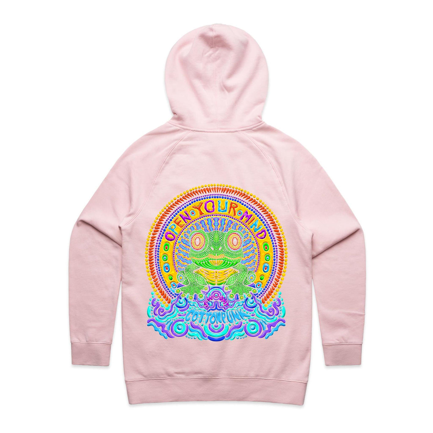 OPEN YOUR MIND (W) - Womens Pocket Hoodie - BACK PRINT