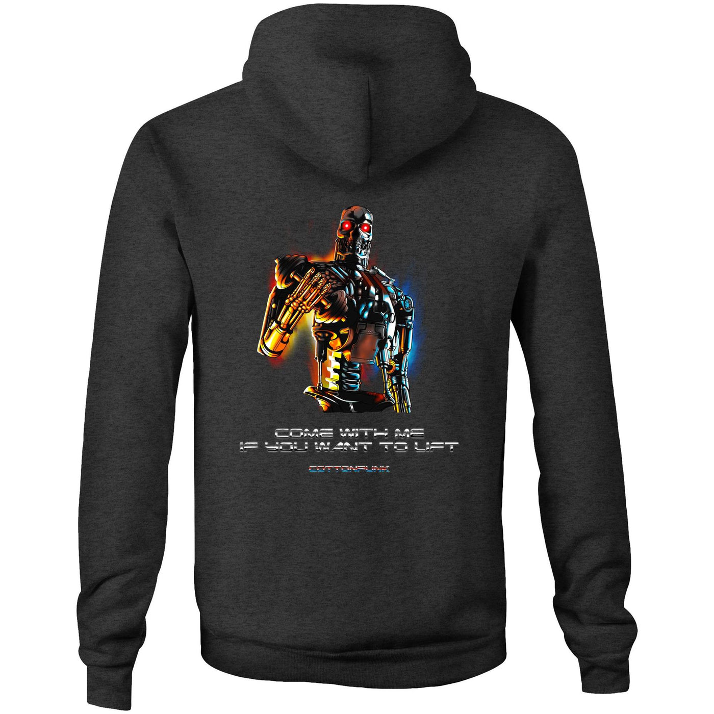 COME WITH ME - Mens Pocket Hoodie - BACK PRINT