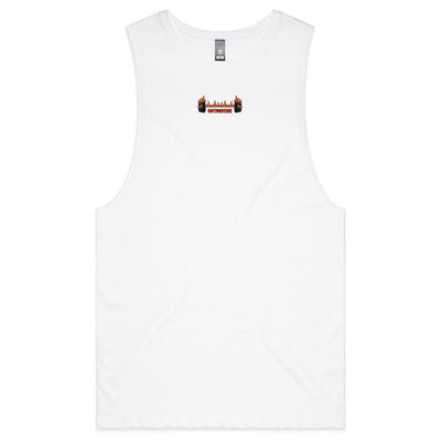 HOT IRON - Mens Sleeveless T-Shirt - BACK PRINT