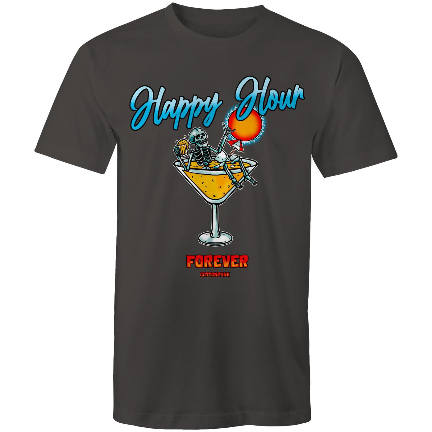 HAPPY HOUR FOREVER - Mens T-Shirt - FRONT PRINT