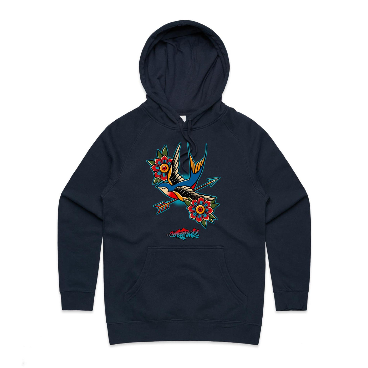 BIRD OF PREY (W) - Womens Pocket Hoodie - FRONT PRINT