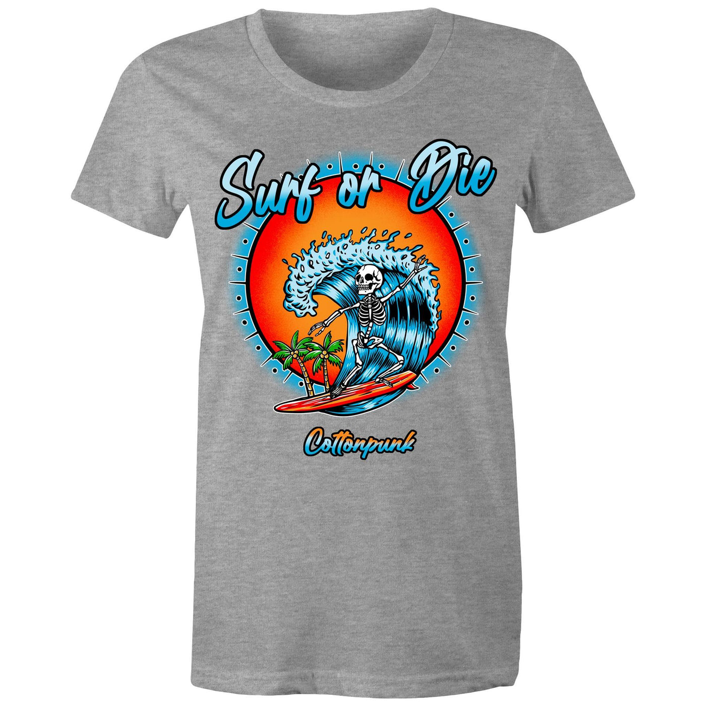 DYING FOR A SURF (W) - Womens T-Shirt - FRONT PRINT