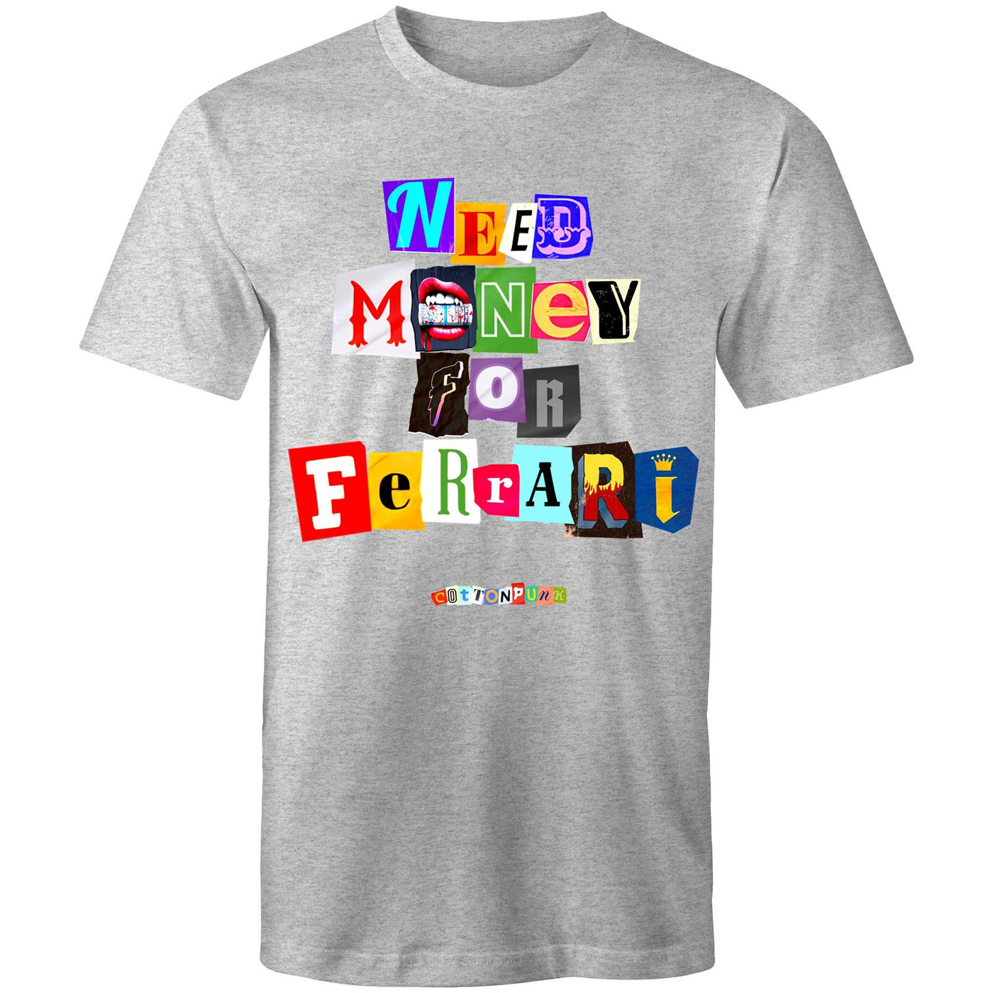 NEED MONEY FOR FERRARI - Mens T-Shirt - FRONT PRINT