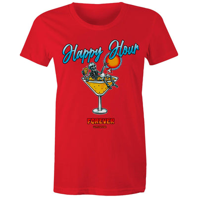 HAPPY HOUR FOREVER (W) - Womens T-Shirt - FRONT PRINT