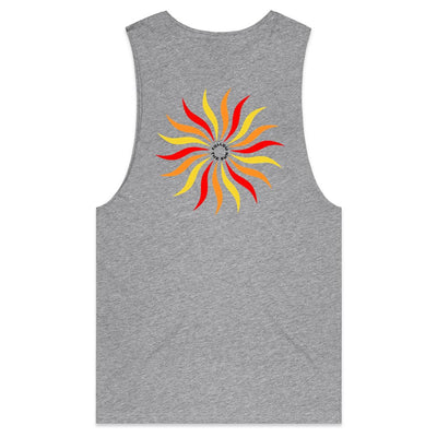 FOLLOW THE SUN - Mens Sleeveless T-Shirt - BACK PRINT