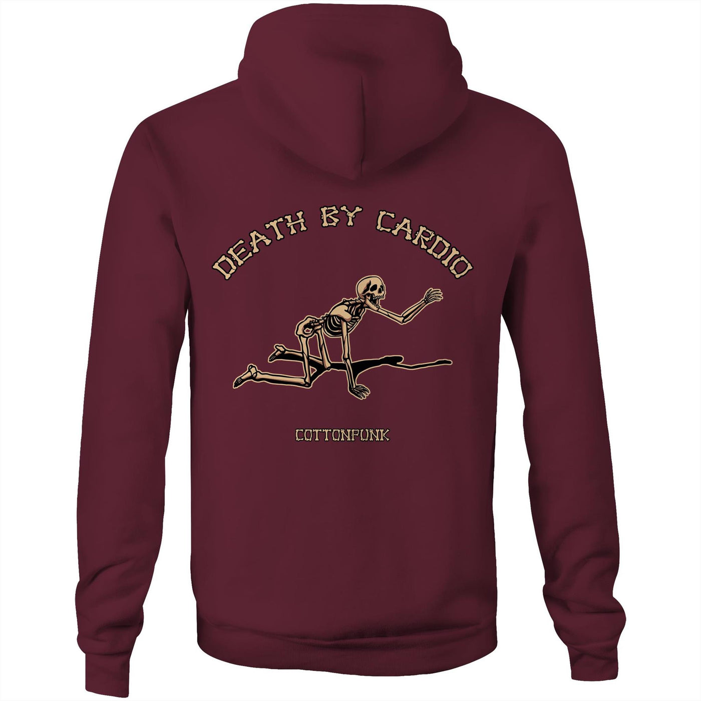 DEATH BY CARDIO - Mens Pocket Hoodie - BACK PRINT