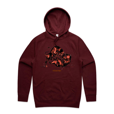 MONEY FIGHT - Mens Pocket Hoodie - FRONT PRINT