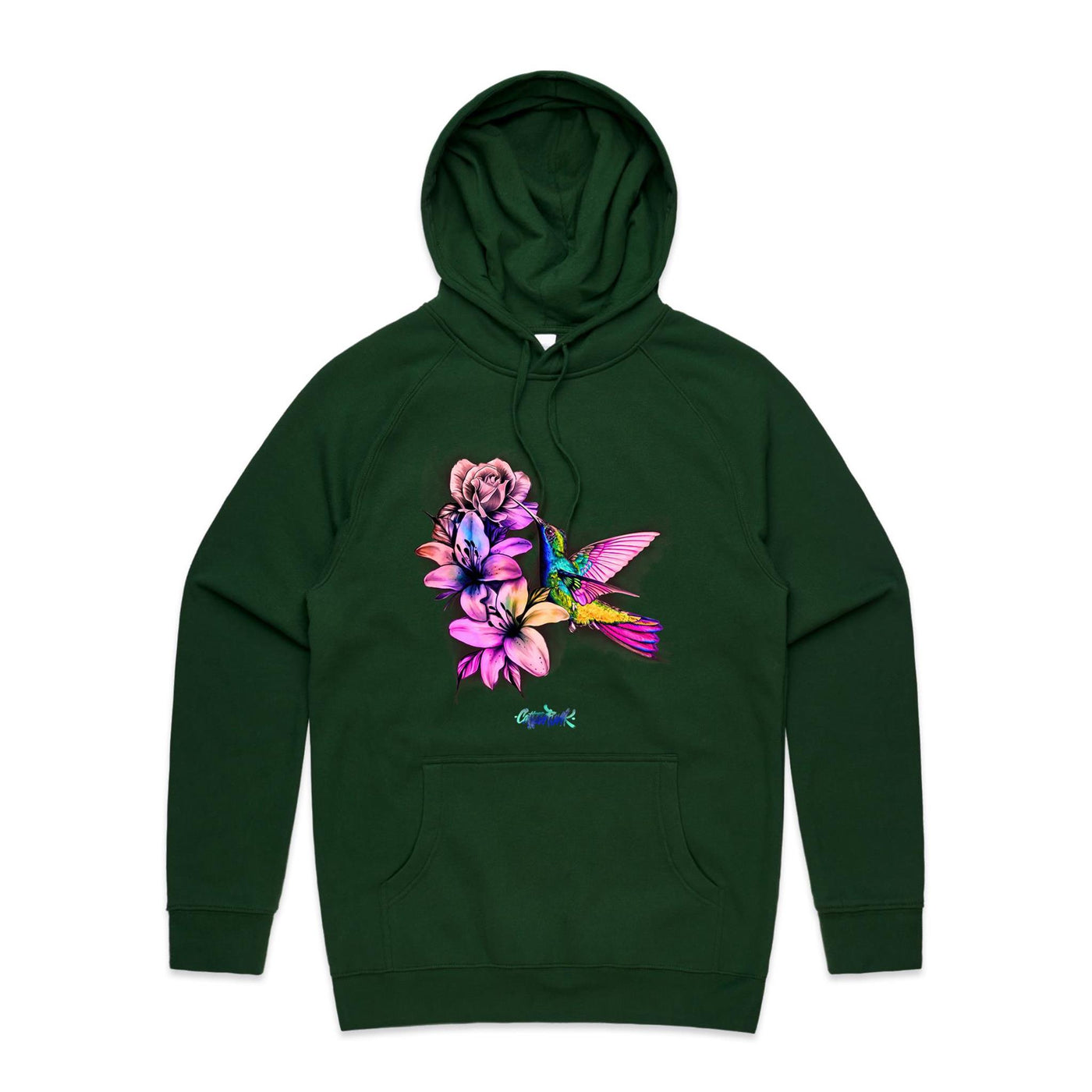 HUMMINGBIRD - Womens Pocket Hoodie - FRONT PRINT