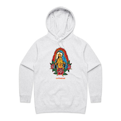 PRAY FOR BETTER TIMES (W) - Womens Pocket Hoodie - FRONT PRINT