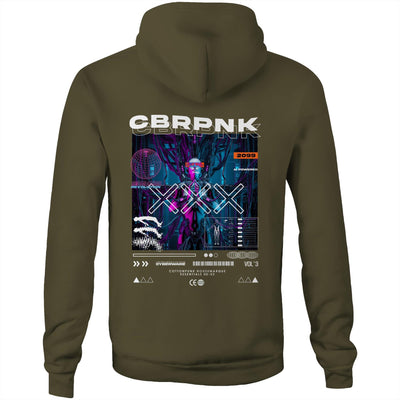 CBRPNK - Mens Pocket Hoodie - BACK PRINT