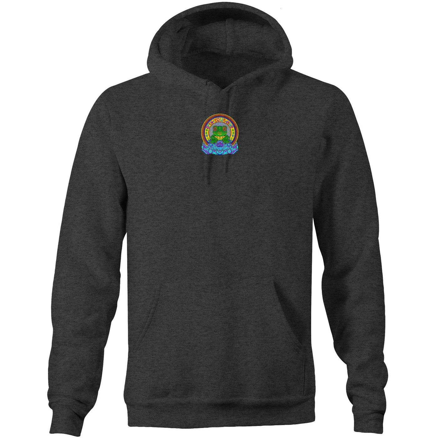 DOWN THE HOLE - Mens Pocket Hoodie - BACK PRINT