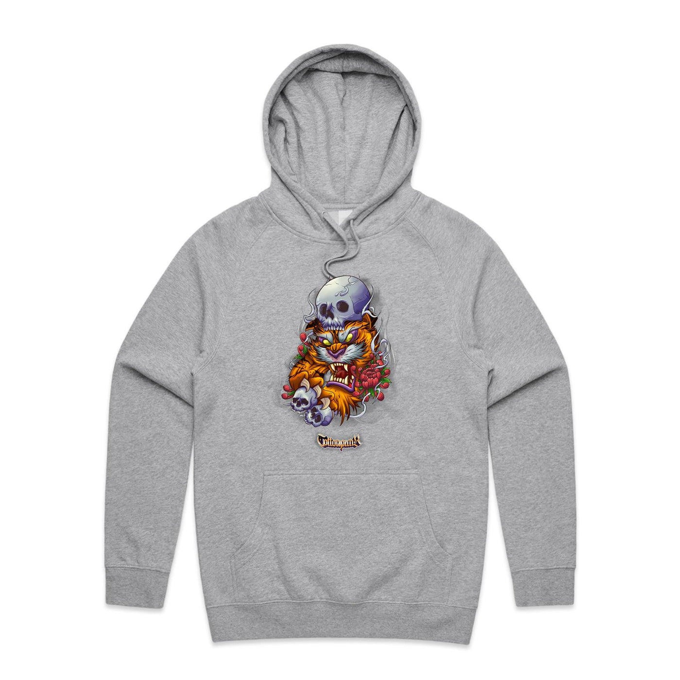 TIGER - Mens Pocket Hoodie - FRONT PRINT