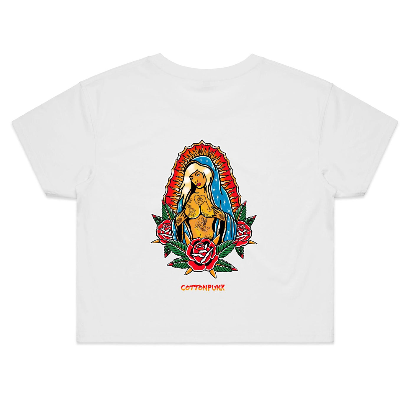 PRAY FOR BETTER TIMES (W) - Womens Crop T-Shirt - BACK PRINT