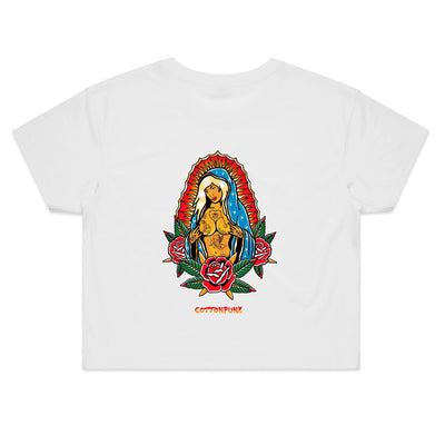 PRAY FOR BETTER TIMES (W) - Womens Crop T-Shirt - BACK PRINT