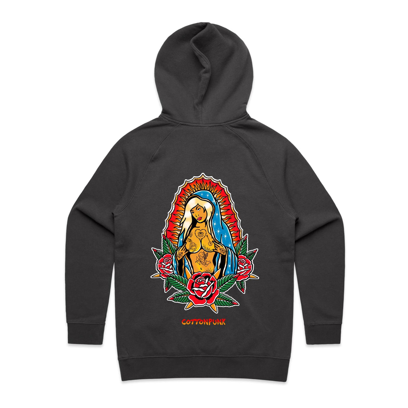 PRAY FOR BETTER TIMES (W) - Womens Pocket Hoodie - BACK PRINT