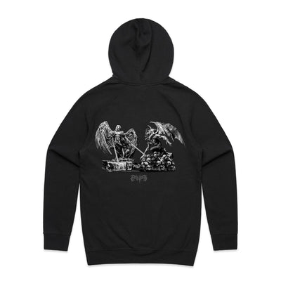 ANGELS & DEMONS - Mens Pocket Hoodie - BACK PRINT