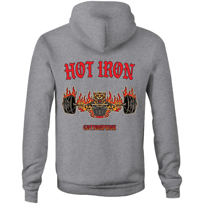 HOT IRON - Mens Pocket Hoodie - BACK PRINT