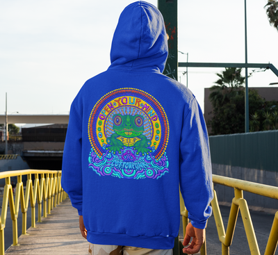 OPEN YOUR MIND - Mens Pocket Hoodie - BACK PRINT