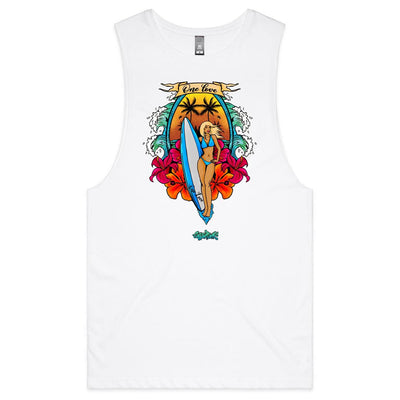 ONE LOVE - Mens Sleeveless T-Shirt - FRONT PRINT